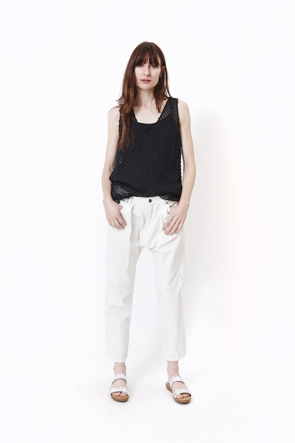 Silk Dot Tunic in Black by Jenni Kayne Silk Dot Tunic in Black by Jenni Kayne