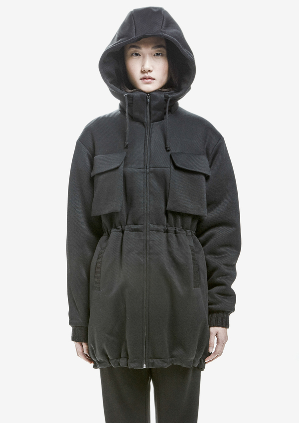Berenik Jacket Hood Bias Triacetate - Black Bias Berenik Jacket Hood Bias Triacetate - Black Bias