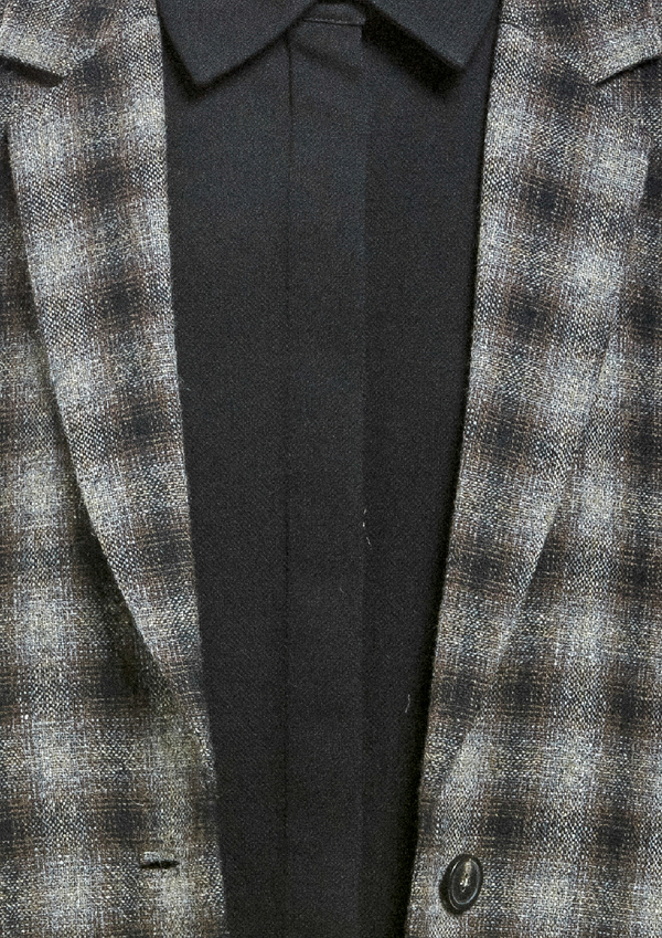 Berenik Jacket Reverse Wool Tweed- Black/Brown/Gray Berenik Jacket Reverse Wool Tweed- Black/Brown/Gray