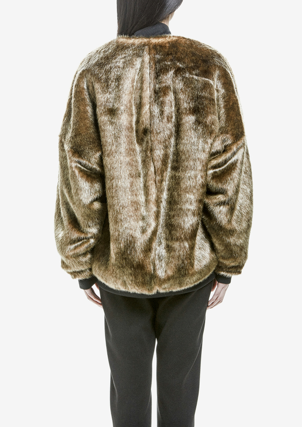 Berenik Pilot Jacket Buttonfront Faux Fur - Black Berenik Pilot Jacket Buttonfront Faux Fur - Black