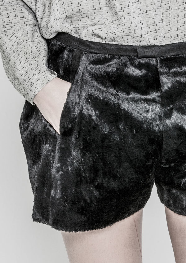 Berenik Shorts Faux Goat Fur Cotton Berenik Shorts Faux Goat Fur Cotton