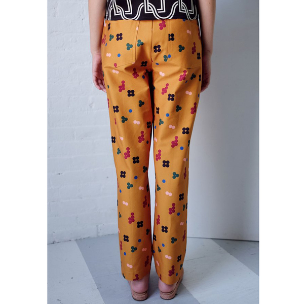 Dusen Dusen MUSTARD FIVE DOT PLEATED PANT Dusen Dusen MUSTARD FIVE DOT PLEATED PANT