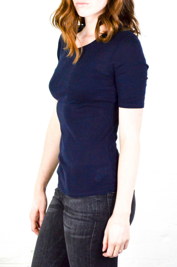 FRAME Denim FRAME 'Le Fitted' Crew Neck Tee in Navy FRAME Denim FRAME 'Le Fitted' Crew Neck Tee in Navy