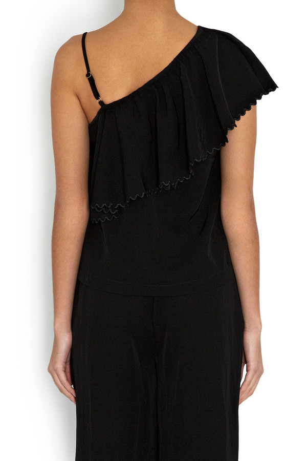Rodebjer One-Shoulder Wep Top Black Rodebjer One-Shoulder Wep Top Black