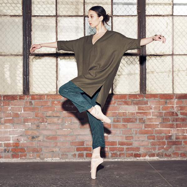 Ali Golden SILK ANKLE PANT - GREEN PRINT Ali Golden SILK ANKLE PANT - GREEN PRINT