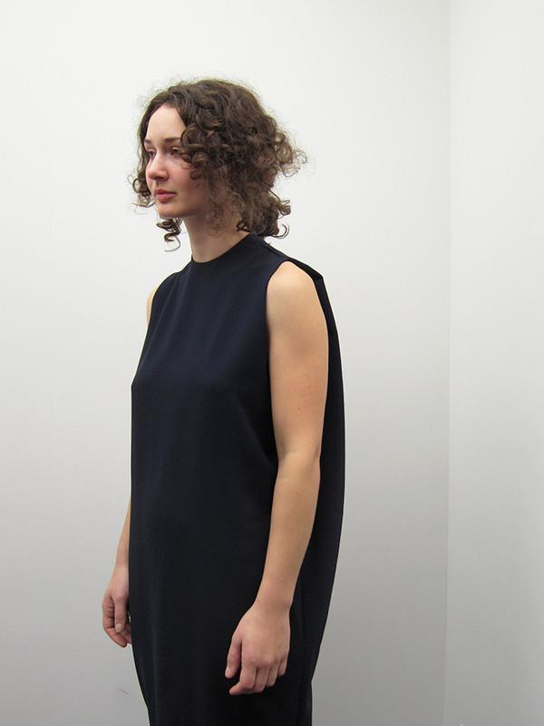 KAAREM Dill High Collar Dress, Blue/Black KAAREM Dill High Collar Dress, Blue/Black