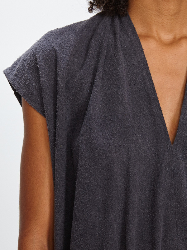 Miranda Bennett OVERSIZE EVERYDAY DRESS / COAL SILK NOIL Miranda Bennett OVERSIZE EVERYDAY DRESS / COAL SILK NOIL