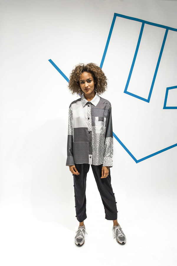 Steven Tai Printed Silk Blouse Steven Tai Printed Silk Blouse