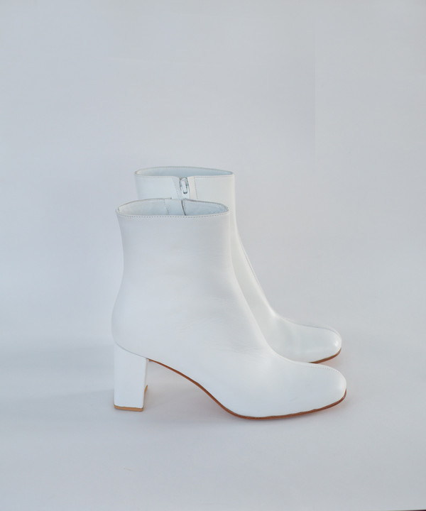 Maryam Nassir Zadeh White Calf / White Shine Agnes Boot Maryam Nassir Zadeh White Calf / White Shine Agnes Boot
