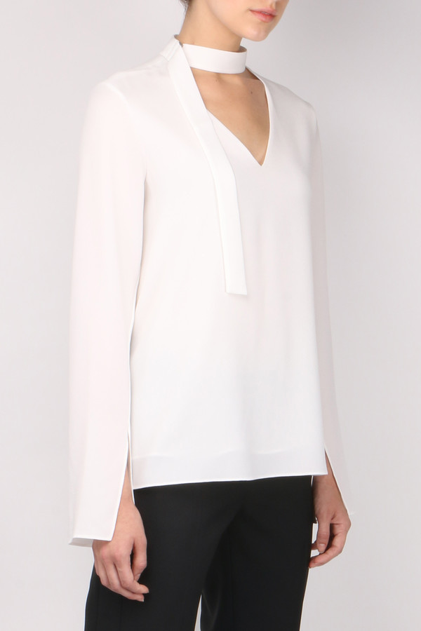Tibi Tie Neck Top Tibi Tie Neck Top
