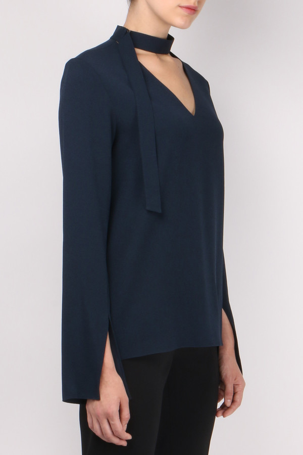 Tibi Tie Neck Top Tibi Tie Neck Top