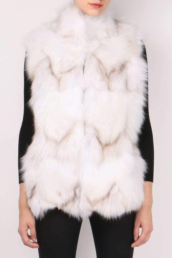 Jocelyn Fur Blue Fox Sections Vest Jocelyn Fur Blue Fox Sections Vest