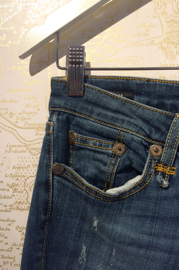 R13 'Alison' Crop in Strummer Blue R13 'Alison' Crop in Strummer Blue