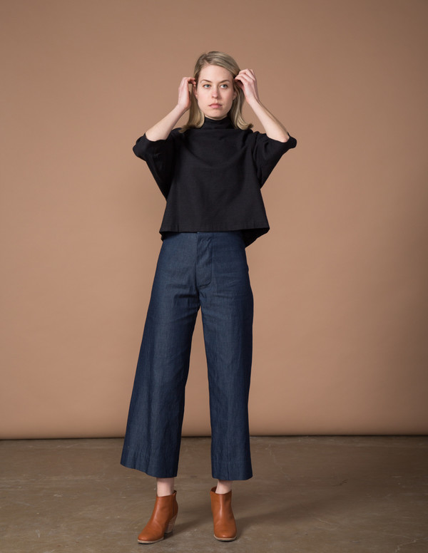 SBJ Austin Lisa Top - Black Woven SBJ Austin Lisa Top - Black Woven