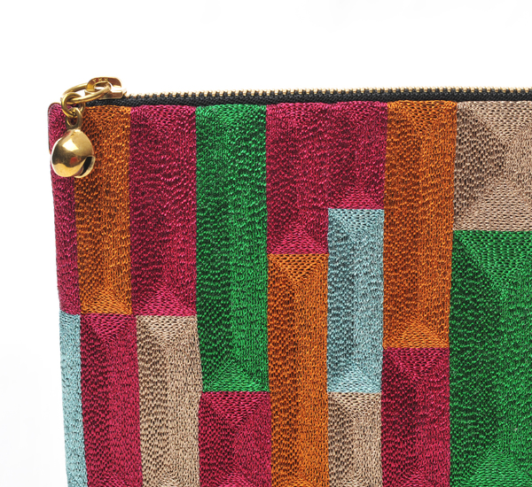 Anne Grand-Clément Tetris Multicolor Extra Medium Pouch Anne Grand-Clément Tetris Multicolor Extra Medium Pouch