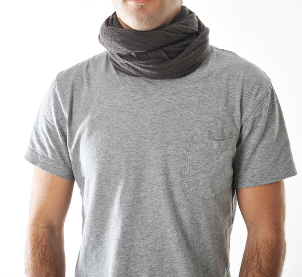 Botto Giuseppe Dark Brown Cashmere Tube Scarf by Botto Giuseppe Botto Giuseppe Dark Brown Cashmere Tube Scarf by Botto Giuseppe