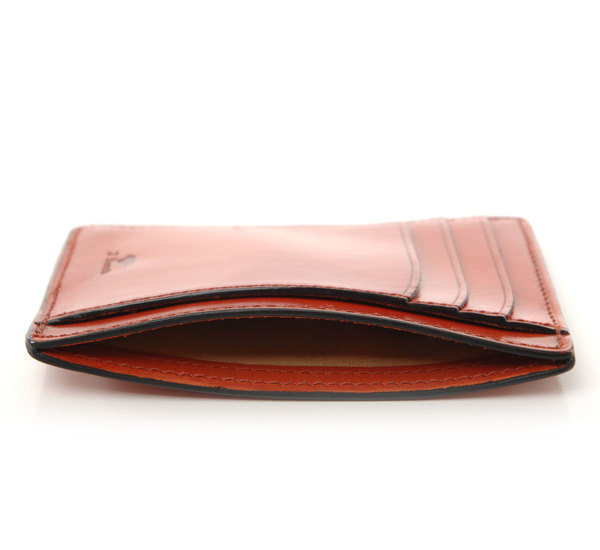 Il Bussetto Burnt Orange Card Case Wallet Il Bussetto Burnt Orange Card Case Wallet