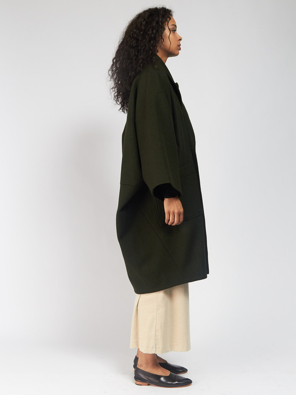 Henrik Vibskov Last Coat Hunter Green Henrik Vibskov Last Coat Hunter Green