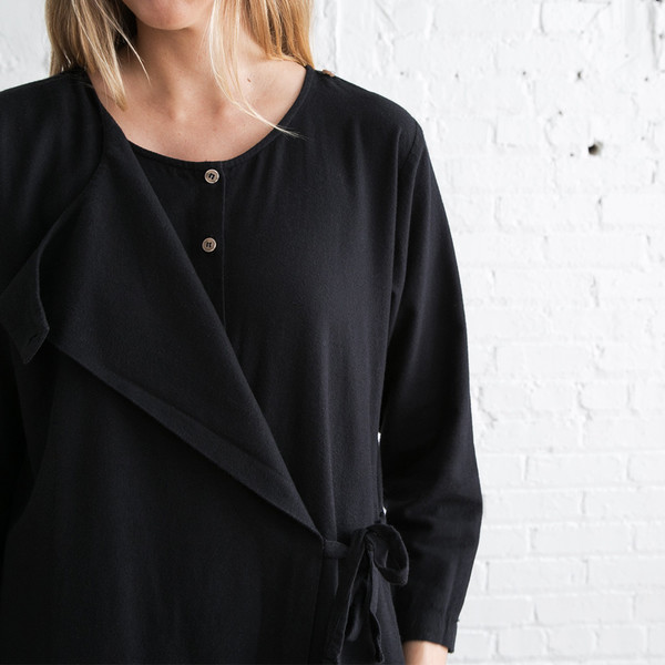 Black Crane Folding Jumper - Black Black Crane Folding Jumper - Black