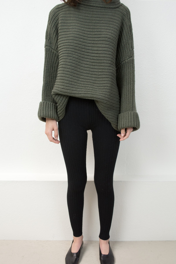 Micaela Greg Black Rib Legging Micaela Greg Black Rib Legging