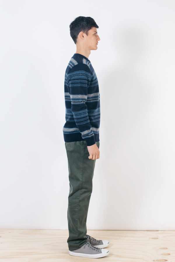 Men's Barque Stripe Sweater Navy Men's Barque Stripe Sweater Navy