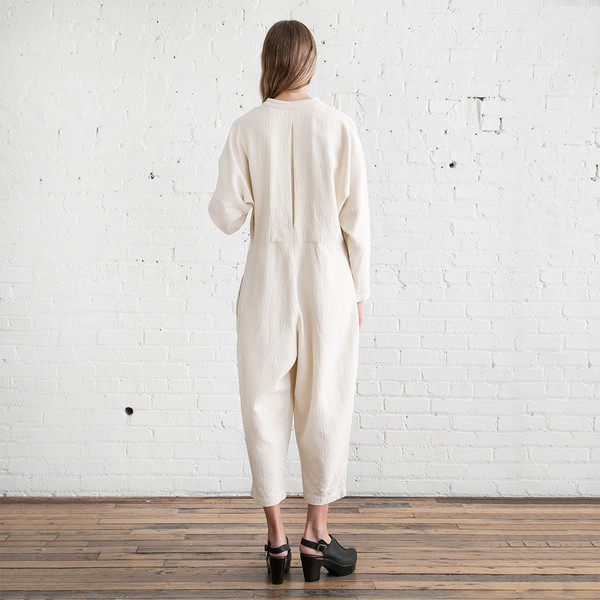 Black Crane Quilted Jumper - Cream Black Crane Quilted Jumper - Cream