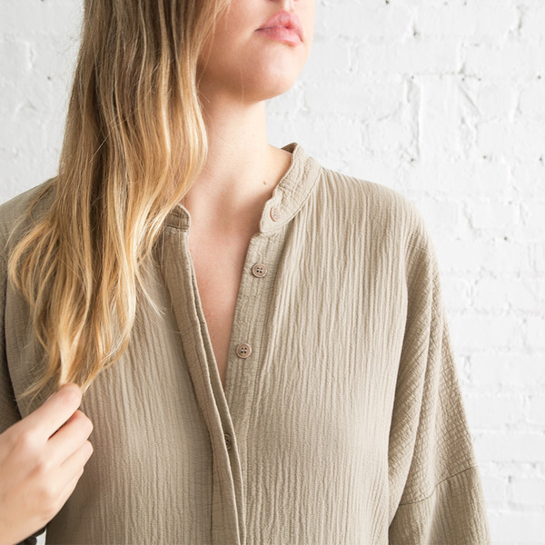 Black Crane Quilted Jumper - Sand Black Crane Quilted Jumper - Sand