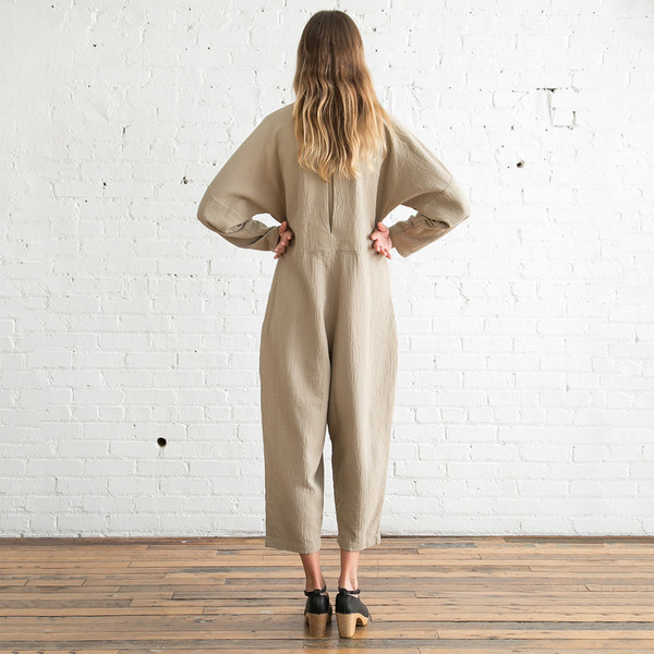 Black Crane Quilted Jumper - Sand Black Crane Quilted Jumper - Sand