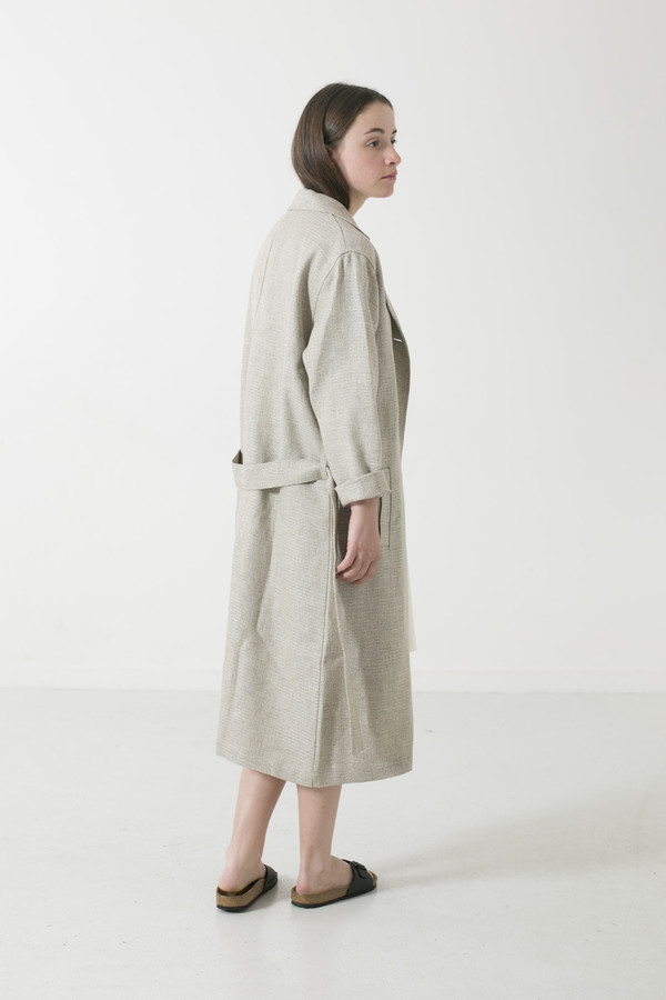 GOOD STUDIOS WOMENS LTD EDTN HEMP/YAK/WOOL TWEED DUSTER GOOD STUDIOS WOMENS LTD EDTN HEMP/YAK/WOOL TWEED DUSTER
