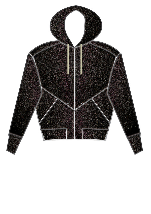 Berenik Hoodie Black Plain Berenik Hoodie Black Plain
