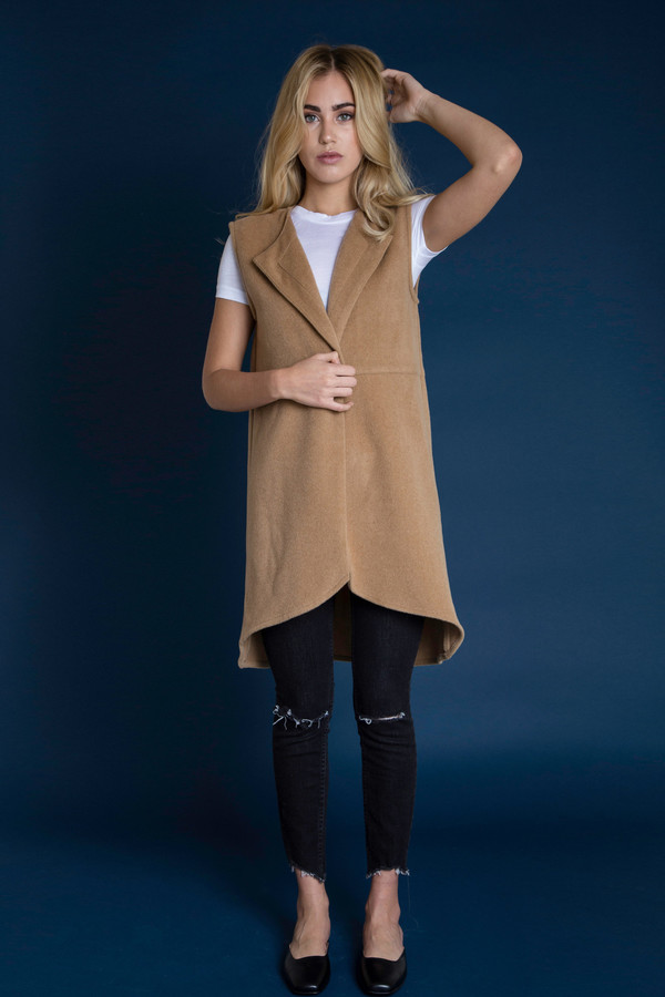 BETWEEN TEN Kevina Wool Vest - Camel BETWEEN TEN Kevina Wool Vest - Camel