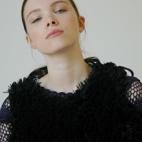 Nikki Chasin Bhanu Faux Fur Embroidered Vest - Black Nikki Chasin Bhanu Faux Fur Embroidered Vest - Black
