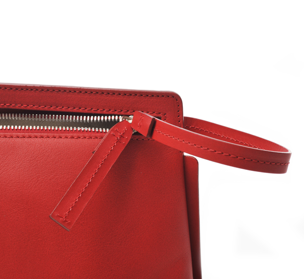Red Medium Shoulder Pochette by Bonastre Red Medium Shoulder Pochette by Bonastre