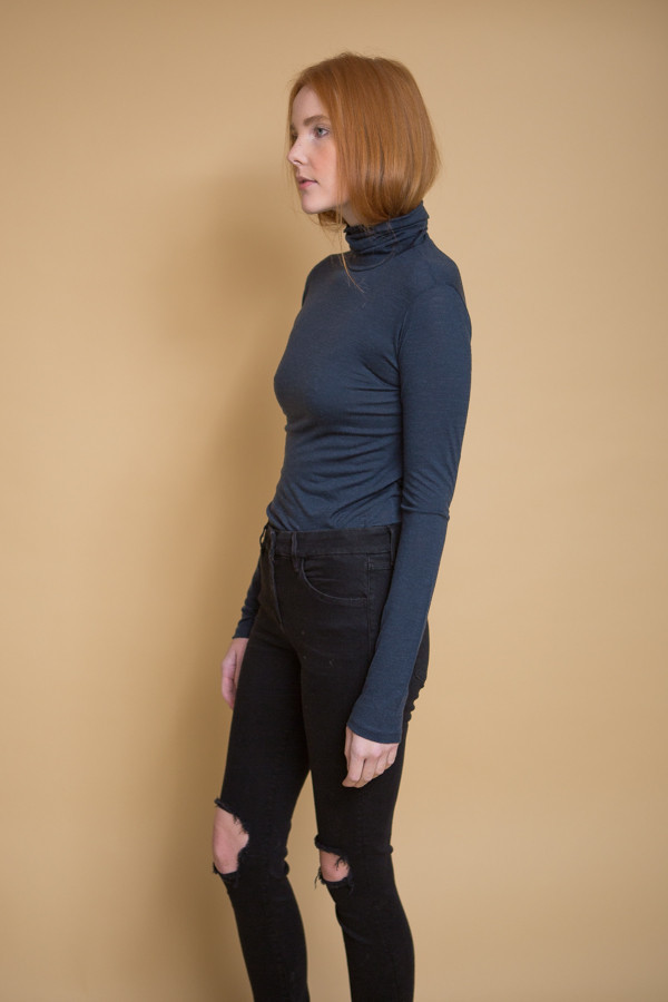 Just Female Violet Rollneck - Blue Just Female Violet Rollneck - Blue
