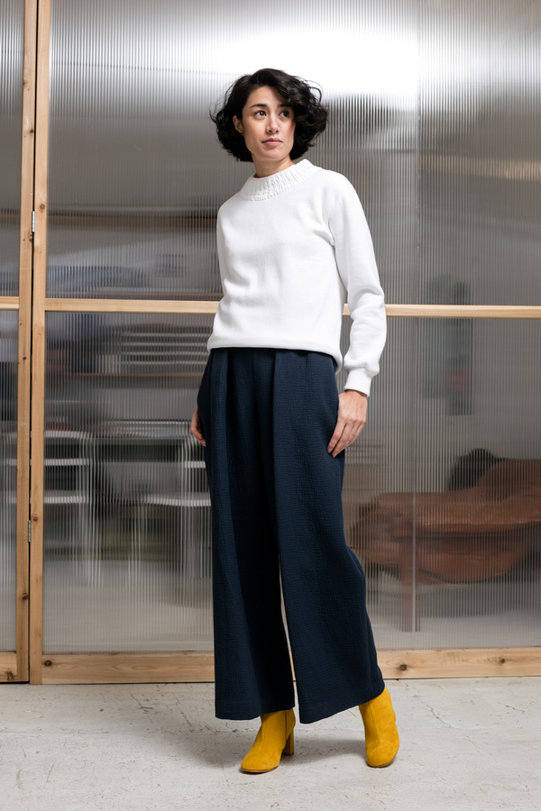 Correll Correll Knit Neck Sweatshirt - white Correll Correll Knit Neck Sweatshirt - white