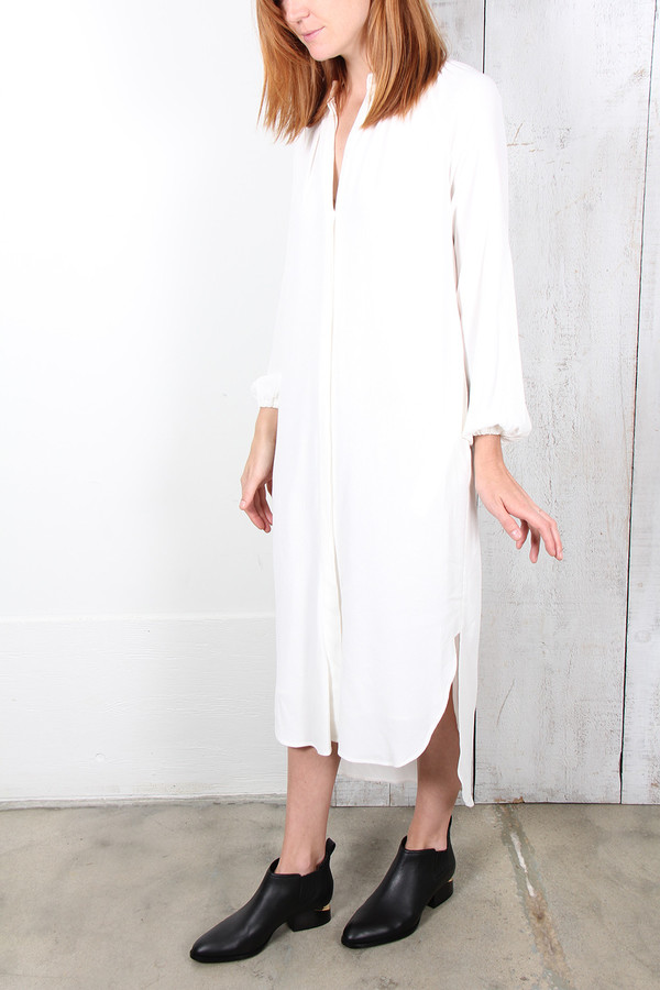 Apiece Apart SHIRRED GEORGIA DRESS Apiece Apart SHIRRED GEORGIA DRESS