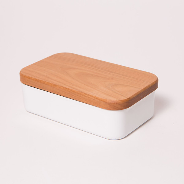 KAICO Enamel & Wood Covered Butter Case KAICO Enamel & Wood Covered Butter Case