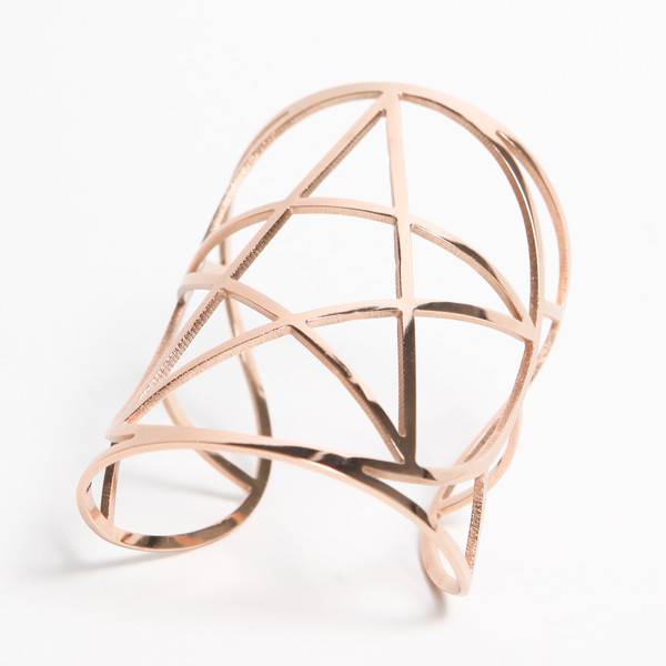 Mini Pentagram Cuff, Rose Gold Mini Pentagram Cuff, Rose Gold