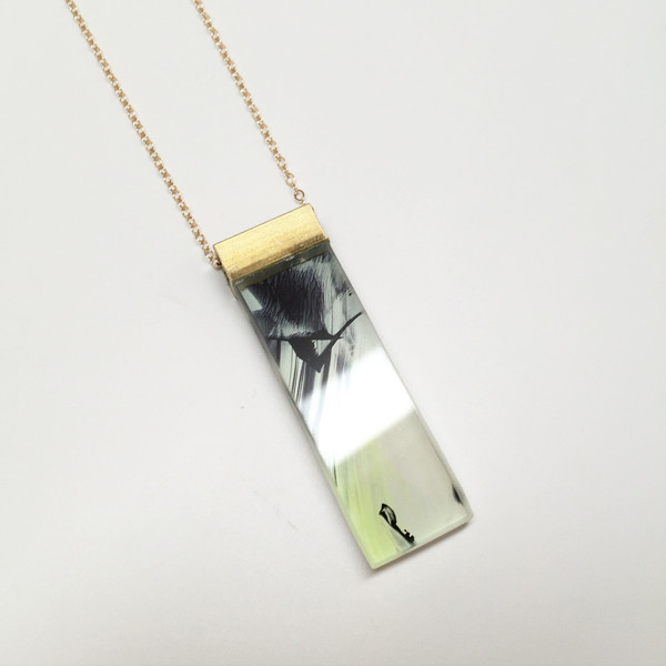Mary Mooney Painted Pendant Necklace Mary Mooney Painted Pendant Necklace