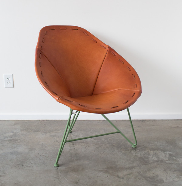 GARZA MARFA Saddle Leather Oval Chair GARZA MARFA Saddle Leather Oval Chair