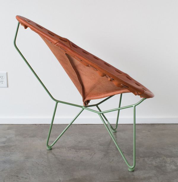 GARZA MARFA Saddle Leather Oval Chair GARZA MARFA Saddle Leather Oval Chair