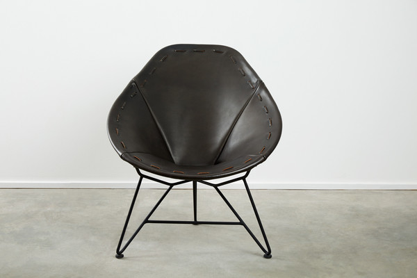 GARZA MARFA Saddle Leather Oval Chair GARZA MARFA Saddle Leather Oval Chair