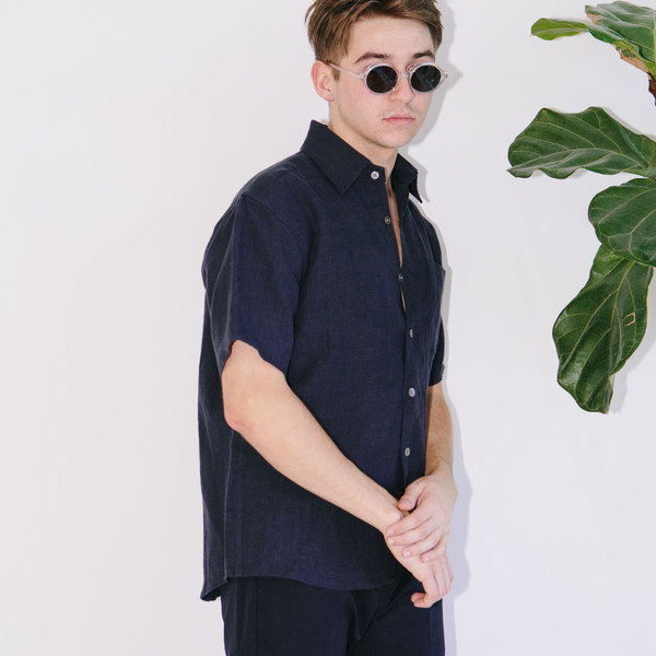 Blluemade Short-Sleeve Linen Shirt Blluemade Short-Sleeve Linen Shirt