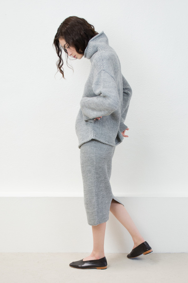 Micaela Greg Melange Grey Tube Skirt Micaela Greg Melange Grey Tube Skirt