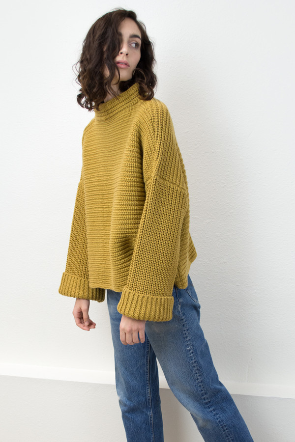 Micaela Greg Ochre Parallel Pullover Micaela Greg Ochre Parallel Pullover