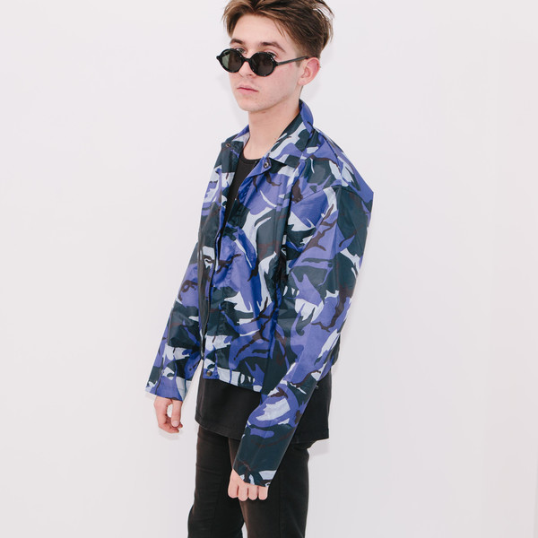 Haik W/ Wind Breaker Short Jacket, Blue Camo Haik W/ Wind Breaker Short Jacket, Blue Camo