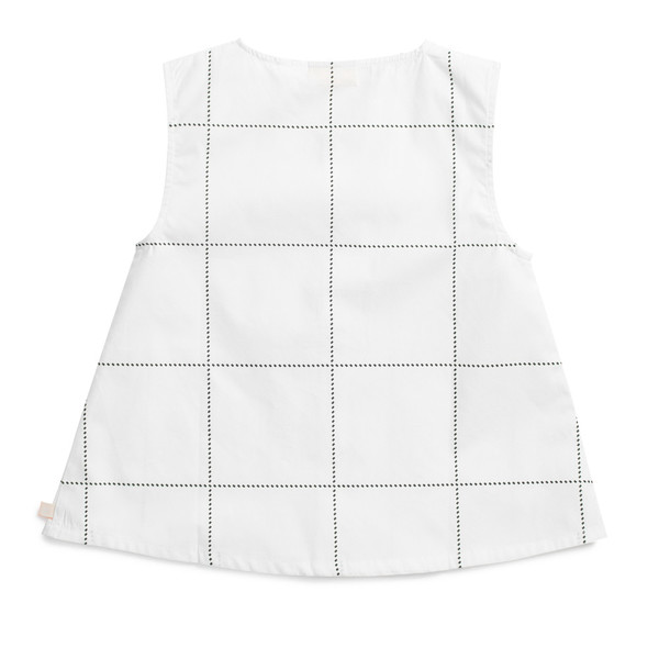 Tiny Cottons Tartan Woven Blouse White Tartan Tiny Cottons Tartan Woven Blouse White Tartan