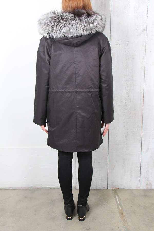 Yves Salomon GABARDINE FOX FUR PARKA Yves Salomon GABARDINE FOX FUR PARKA