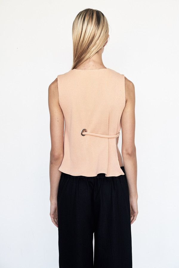 Faustine Steinmetz Cotton Sleeveless Rib Top Faustine Steinmetz Cotton Sleeveless Rib Top