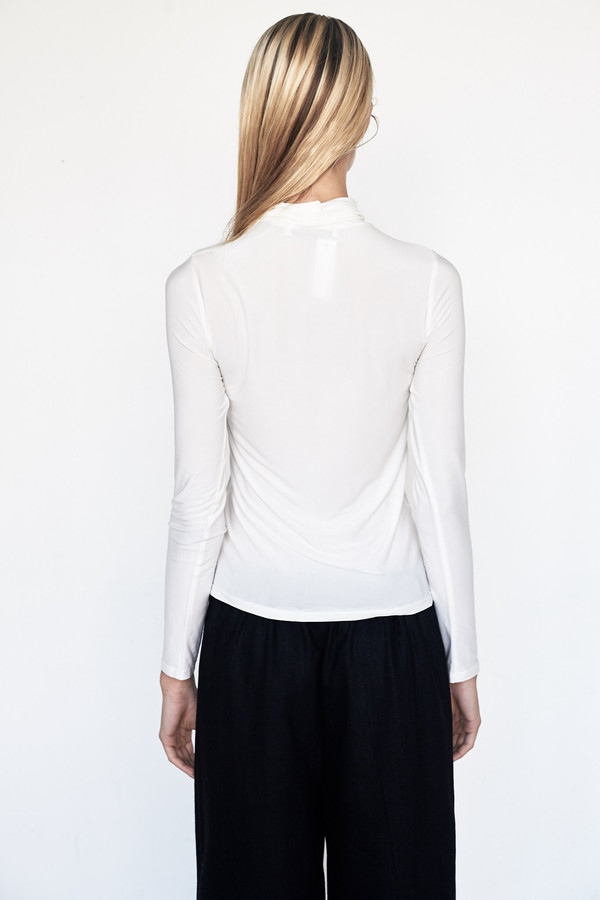 Shaina Mote Cupro Classic Turtleneck - Bone Shaina Mote Cupro Classic Turtleneck - Bone